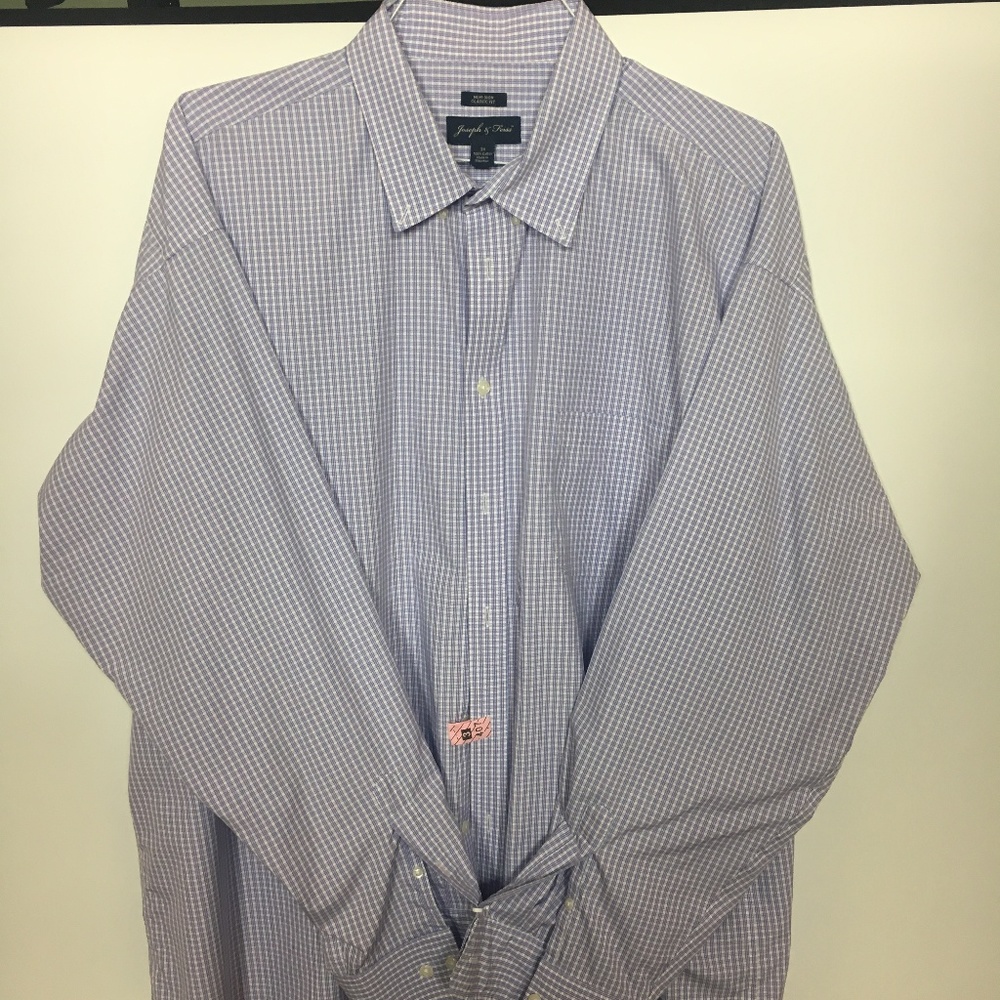 Joseph & Feiss - Button Up - Pr/Wh/Bl - 3X
